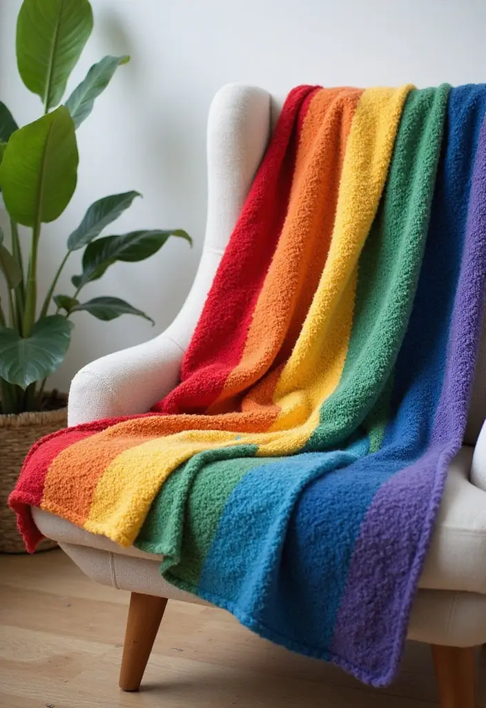 25 6 Day Star Blanket Crochet Projects to Brighten Your Home - 1. Radiant Rainbow Star Blanket