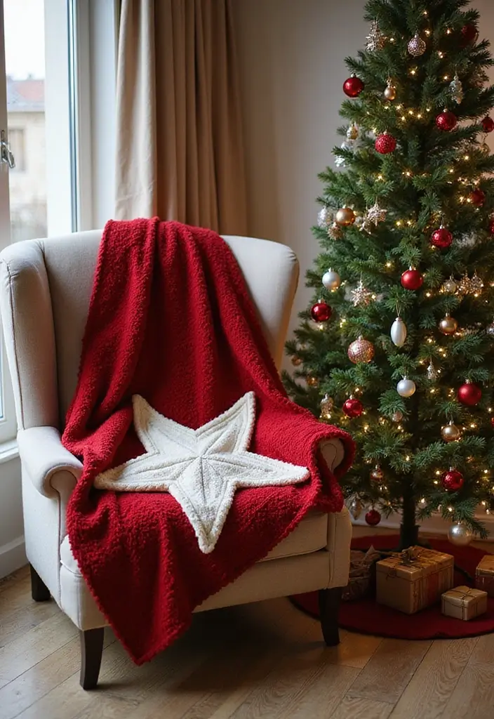 25 6 Day Star Blanket Crochet Projects to Brighten Your Home - 7. Festive Holiday Star Blanket