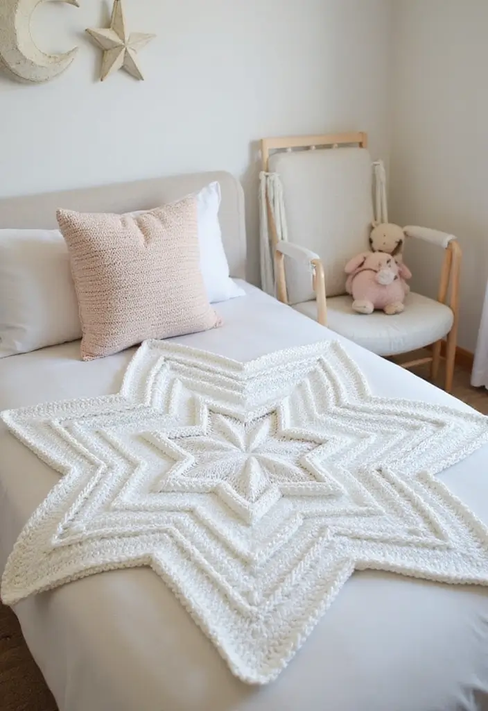 25 Adorable and Easy Crochet Baby Blanket Free Pattern Inspirations - 17. Twinkling Stars