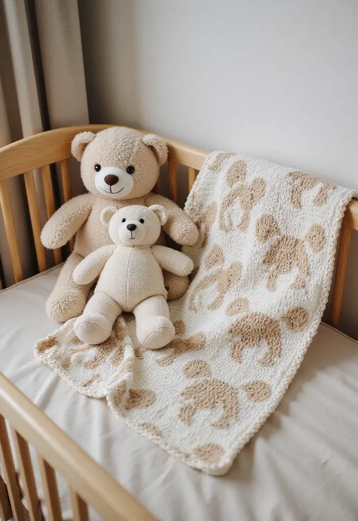 25 Adorable and Easy Crochet Baby Blanket Free Pattern Inspirations - 21. Sweet Little Bears