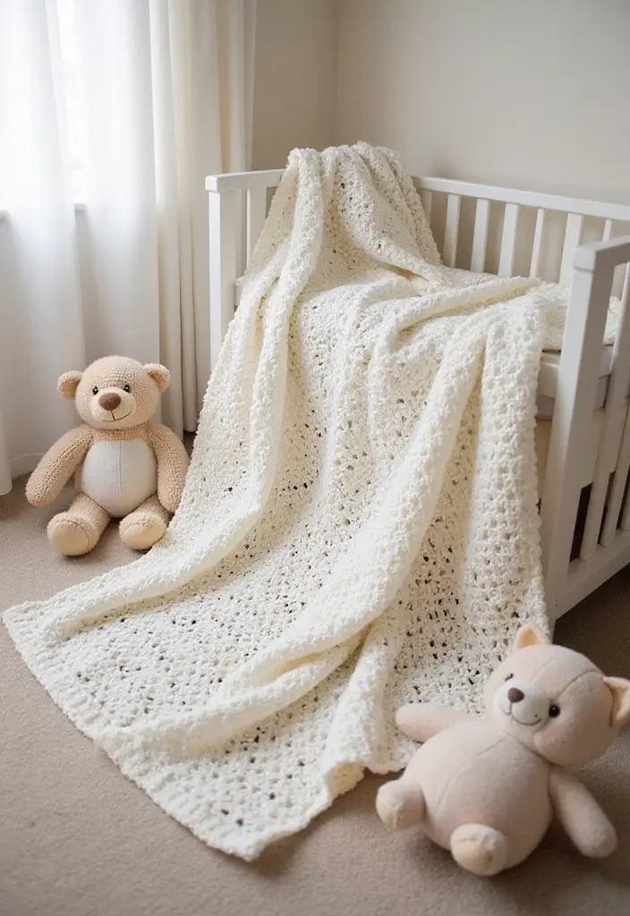 25 Adorable and Easy Crochet Baby Blanket Free Pattern Inspirations - 24. Lovely Lattice