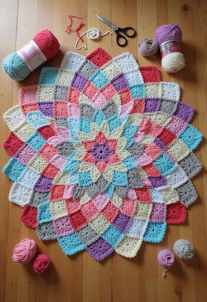 25 Adorable and Easy Crochet Baby Blanket Free Pattern Inspirations - 8. Patchwork Bliss