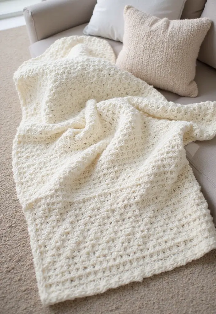 25 Adorable and Easy Crochet Baby Blanket Free Pattern Inspirations - 9. Basket Weave Warmth
