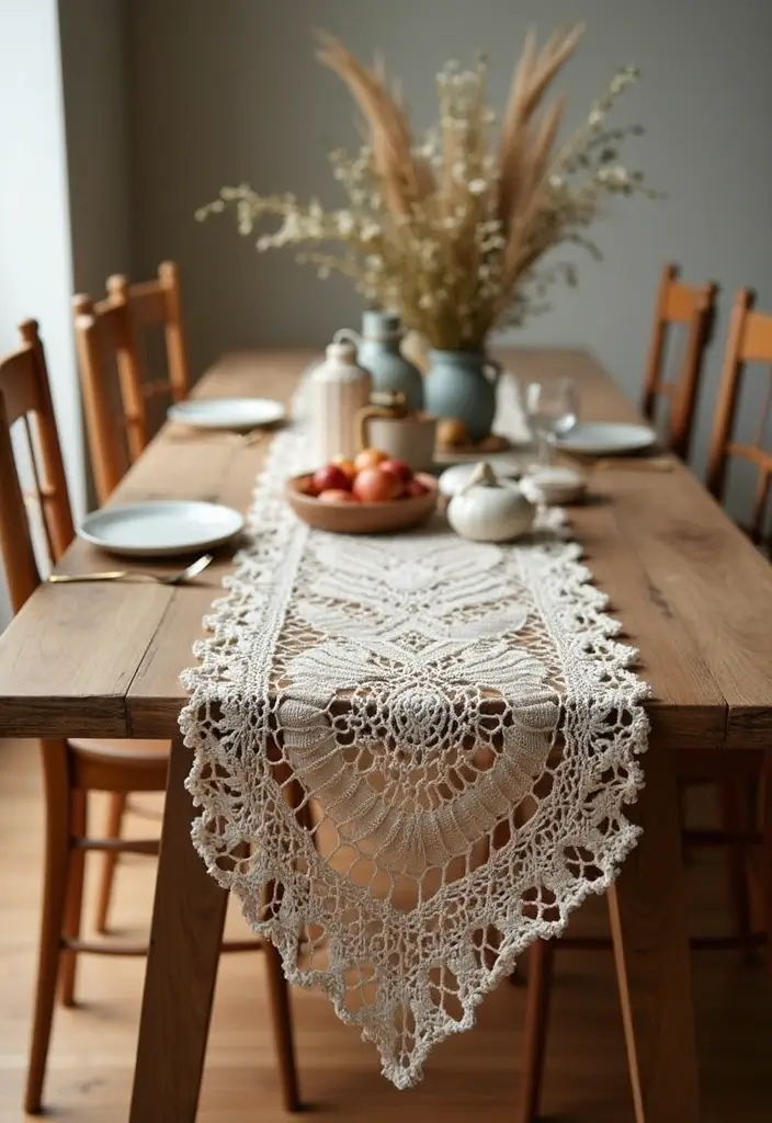 25 Beautiful Caminos de Mesa a Crochet Patrones Ideas for Cozy Home Décor - 23. Nature's Palette: Earthy Tones