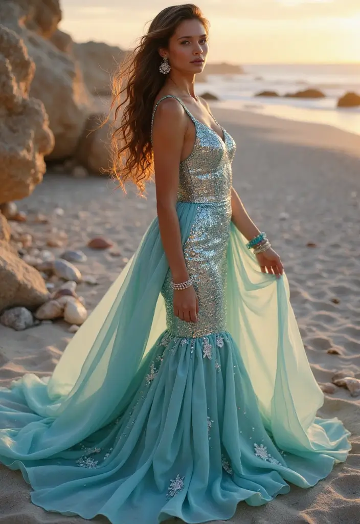 25 Crochet Baby Dress Free Patterns: Adorable Outfits for Newborns - 12. Mermaid Dress