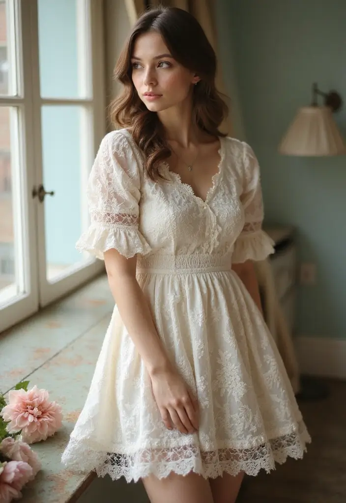 25 Crochet Baby Dress Free Patterns: Adorable Outfits for Newborns - 6. Vintage Lace Baby Dress