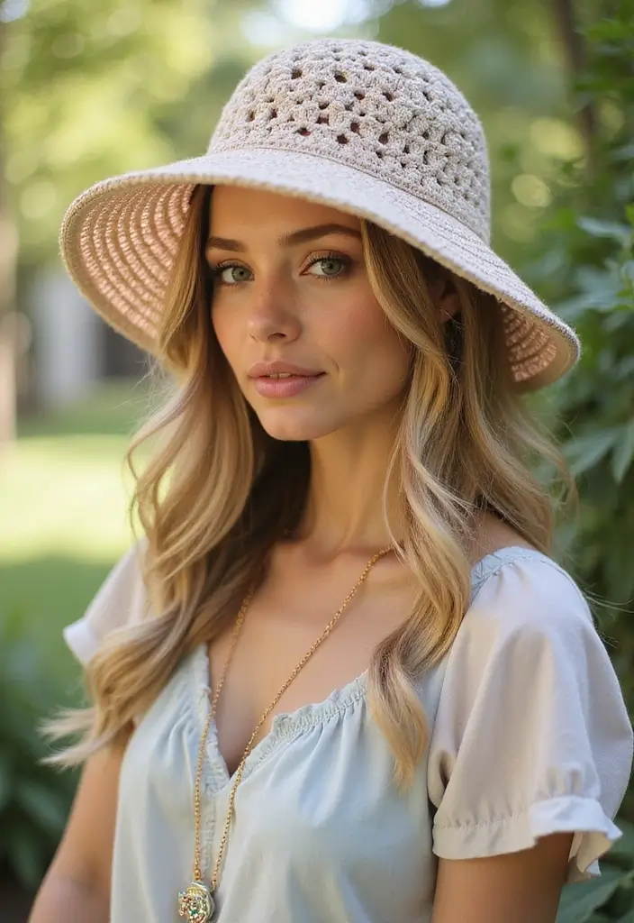 25 Crochet Bucket Hat Free Patterns: Trendy and Fun for Summer - 18. Watercolor Effect Bucket Hat