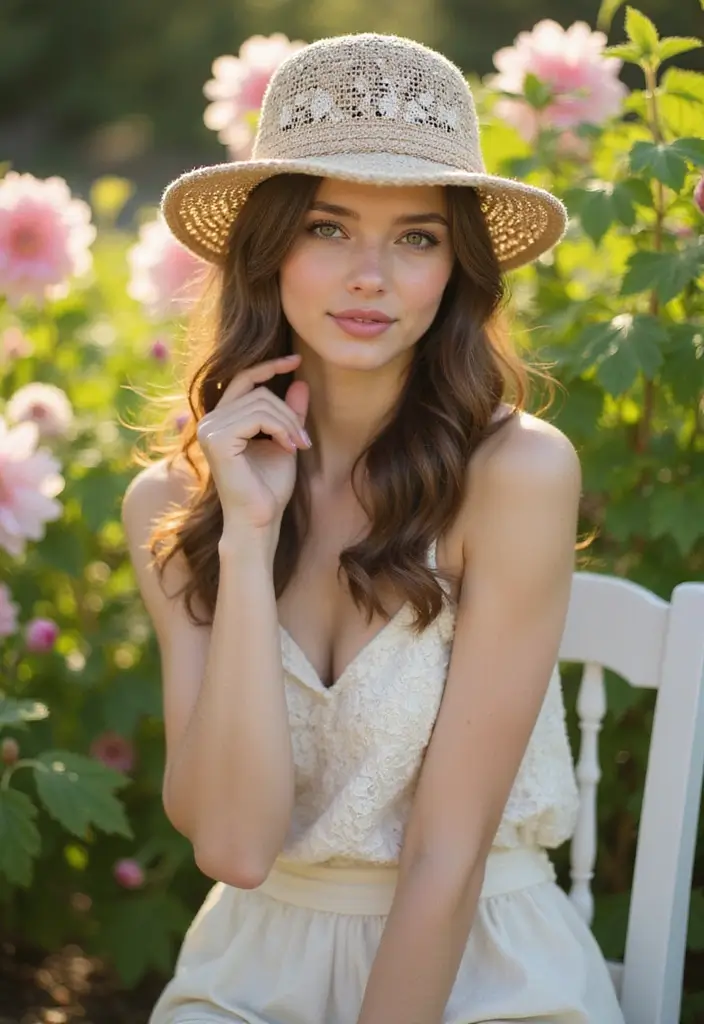 25 Crochet Bucket Hat Free Patterns: Trendy and Fun for Summer - 7. Dainty Lacy Bucket Hat