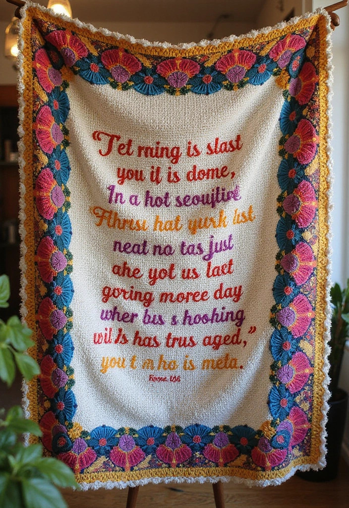25 Crochet Tapestry Pattern Free Charts for Wall Art Lovers - 10. Inspirational Quotes