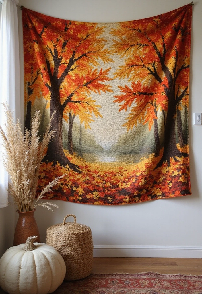 25 Crochet Tapestry Pattern Free Charts for Wall Art Lovers - 12. Seasonal Splendor