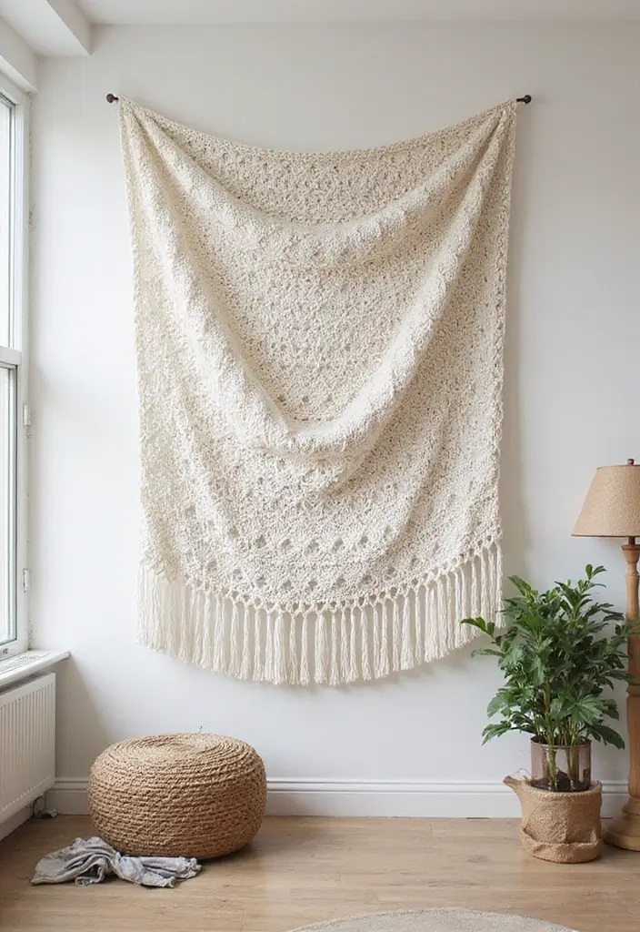25 Crochet Tapestry Pattern Free Charts for Wall Art Lovers - 13. Minimalist Line Art