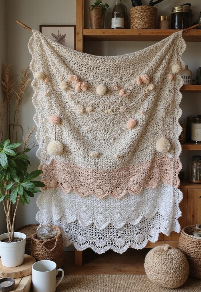 25 Crochet Tapestry Pattern Free Charts for Wall Art Lovers - 23. Layered Textures