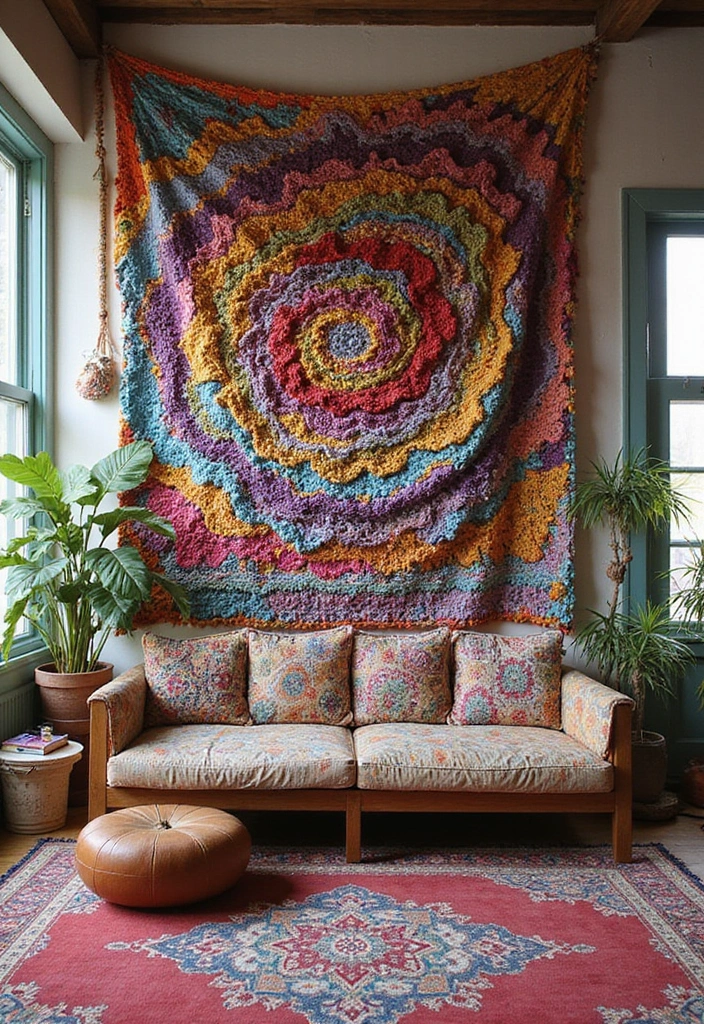 25 Crochet Tapestry Pattern Free Charts for Wall Art Lovers - 4. Bohemian Bliss
