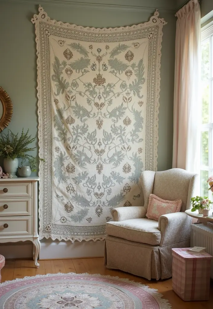 25 Crochet Tapestry Pattern Free Charts for Wall Art Lovers - 9. Vintage Revival