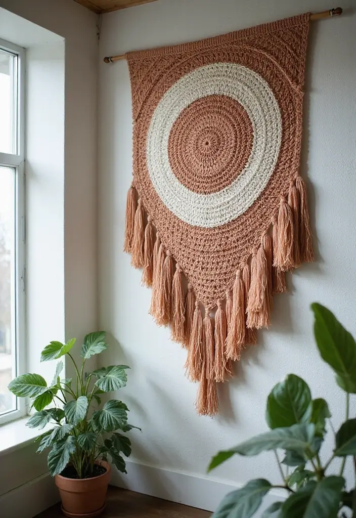 25 Easy Crochet Projects for Beginners: Fun and Relaxing Ideas - 16. Handcrafted Wall Hangings