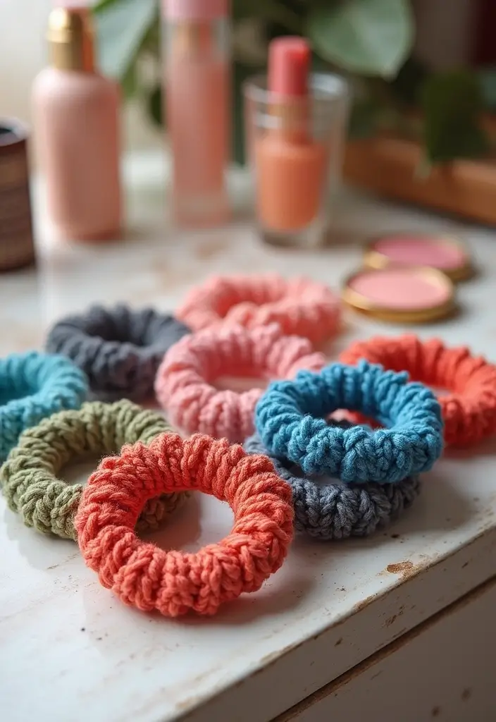 25 Easy Crochet Projects for Beginners: Fun and Relaxing Ideas - 17. Crochet Hair Ties