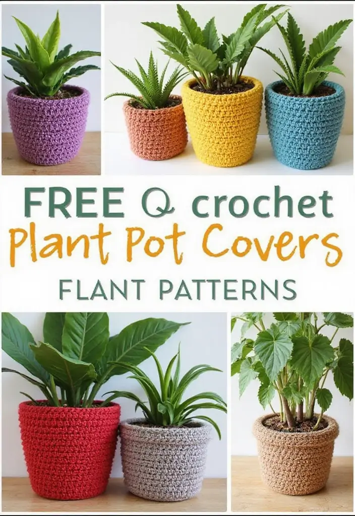 25 Easy Crochet Projects for Beginners: Fun and Relaxing Ideas - 4. Plant Pot Covers