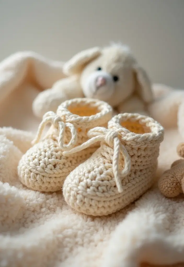 25 Easy Crochet Projects for Beginners: Fun and Relaxing Ideas - 7. Cute Baby Booties