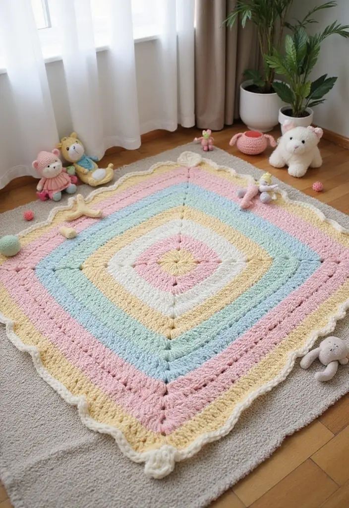 25 Granny Square Crochet Patterns: Free Designs for Colorful Projects - 13. Granny Square Baby Blanket