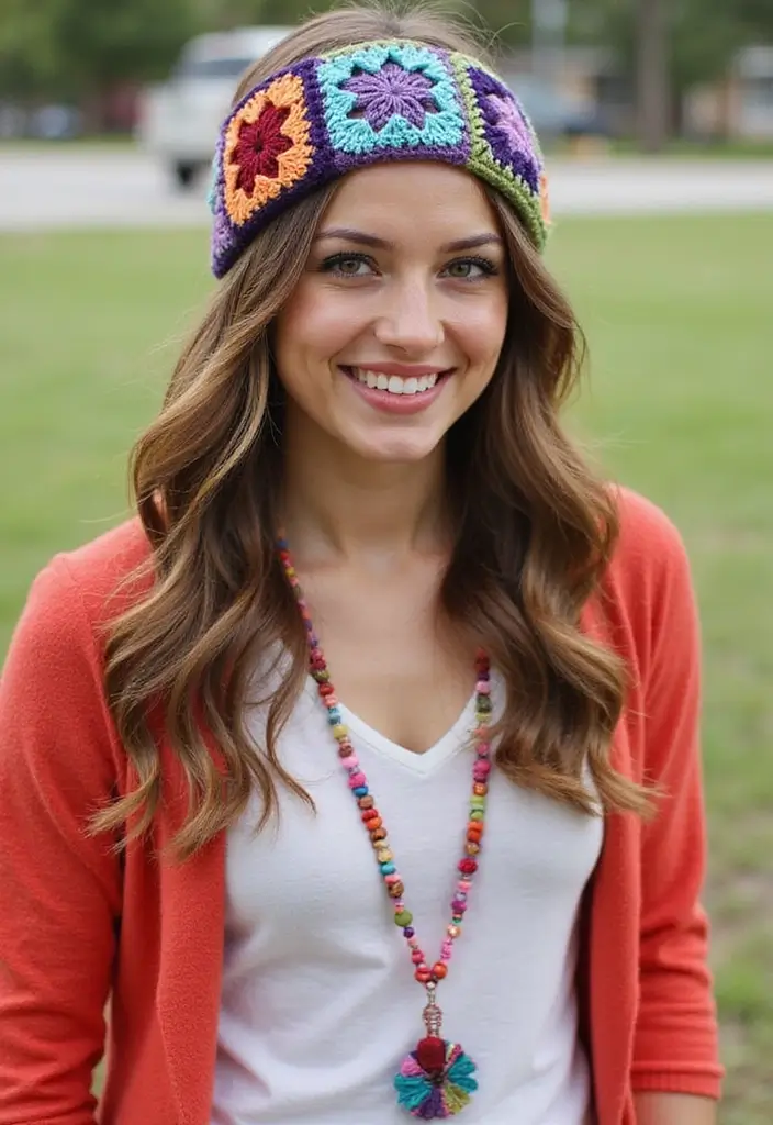 25 Granny Square Crochet Patterns: Free Designs for Colorful Projects - 15. Granny Square Headband