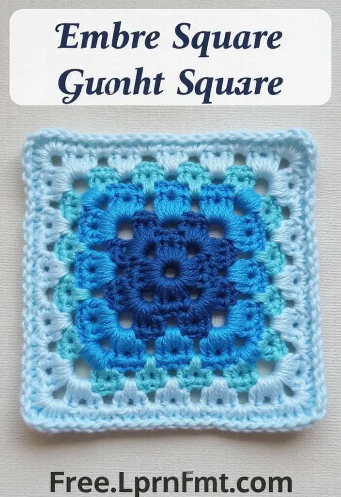 25 Granny Square Crochet Patterns: Free Designs for Colorful Projects - 3. Ombre Granny Square