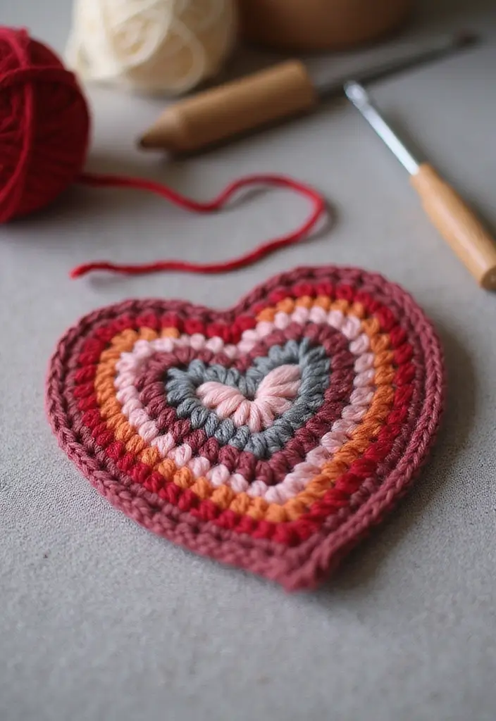 25 Quick and Easy Tutorials on How to Crochet a Heart - 1. Classic Heart Shape Tutorial