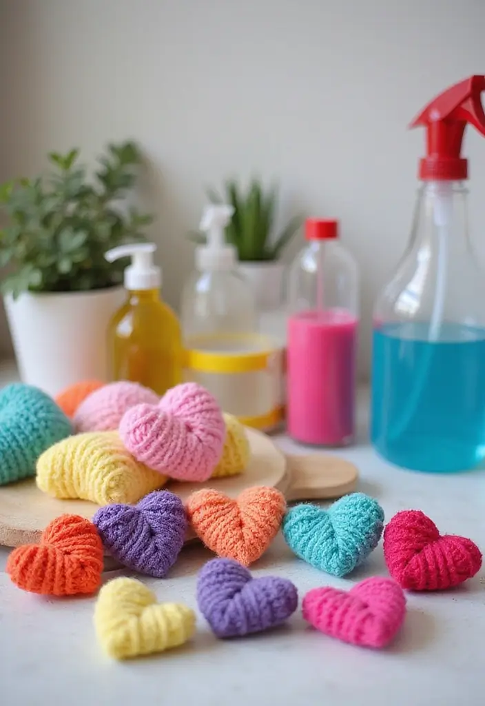 25 Quick and Easy Tutorials on How to Crochet a Heart - 18. Heart Scrubbies