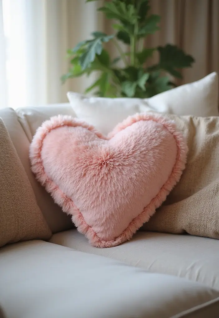 25 Quick and Easy Tutorials on How to Crochet a Heart - 4. Heart-Shaped Pillow
