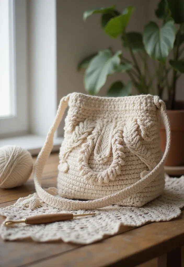 25 Sacs à Main au Crochet Élégants et Faciles à Confectionner - 1. Sac Bandoulière Minimaliste