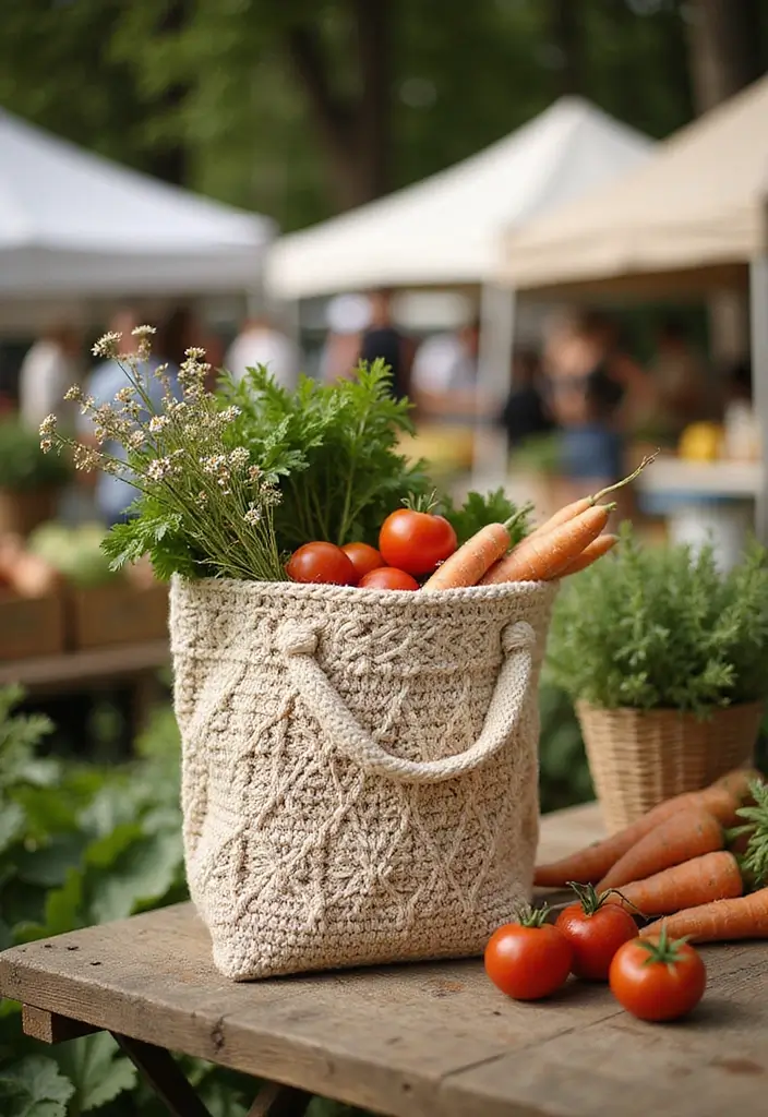 25 Sacs à Main au Crochet Élégants et Faciles à Confectionner - 11. Sac en Coton Écologique