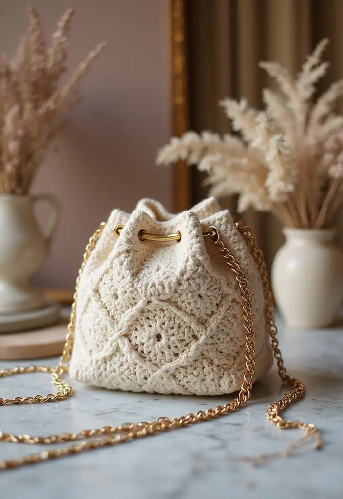 25 Sacs à Main au Crochet Élégants et Faciles à Confectionner - 20. Sac à Main en Chaine