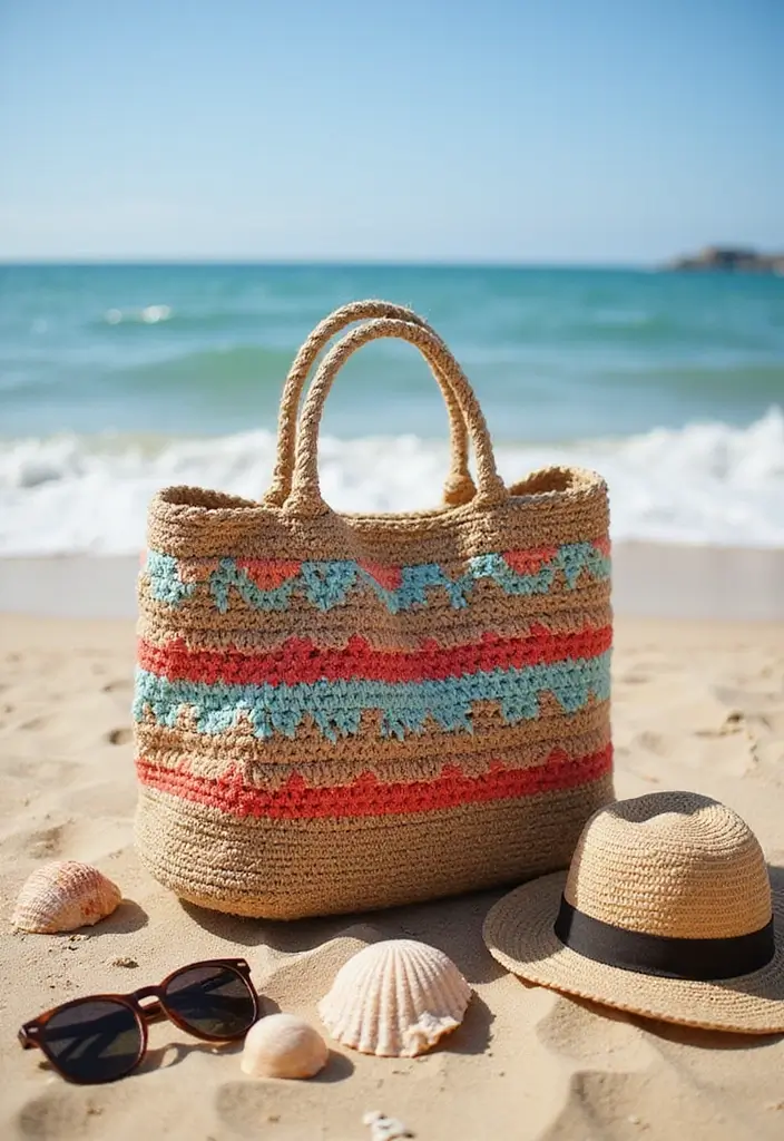 25 Sacs à Main au Crochet Élégants et Faciles à Confectionner - 22. Sac à Main Tropical