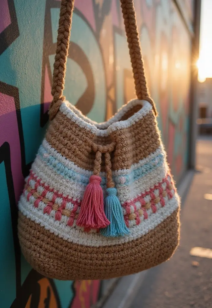 25 Sacs à Main au Crochet Élégants et Faciles à Confectionner - 23. Sac à Main Street Style