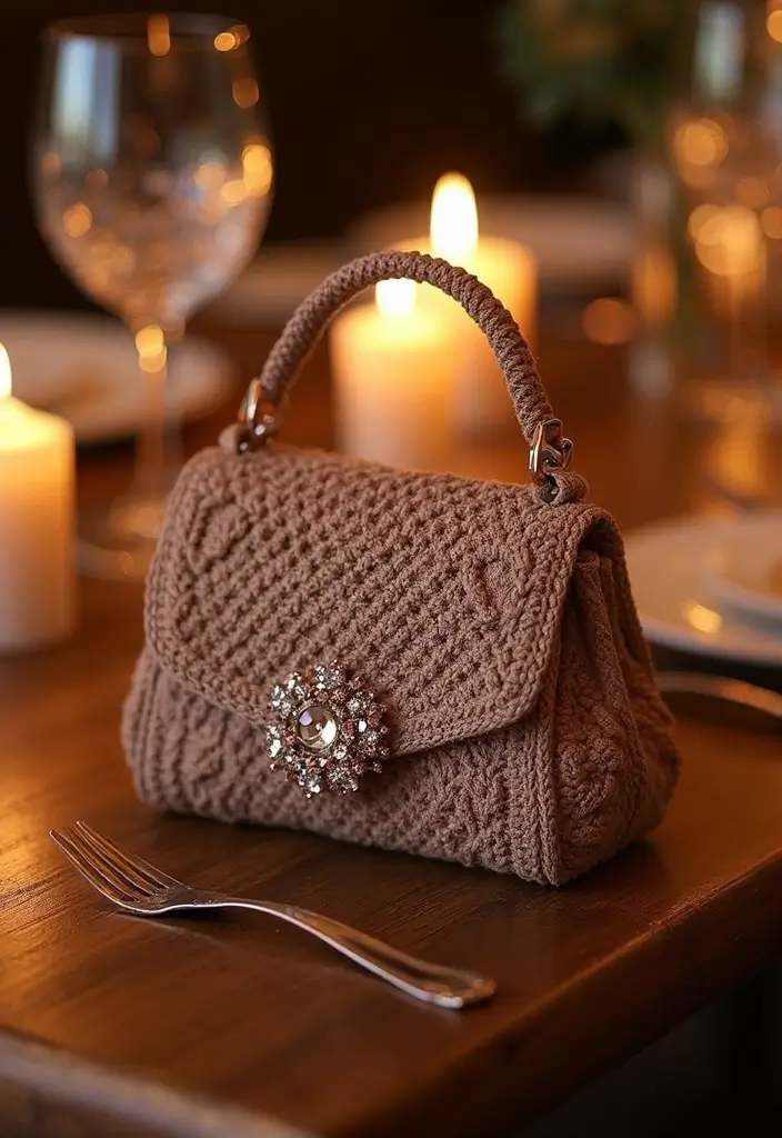 25 Sacs à Main au Crochet Élégants et Faciles à Confectionner - 25. Sac à Main de Soirée