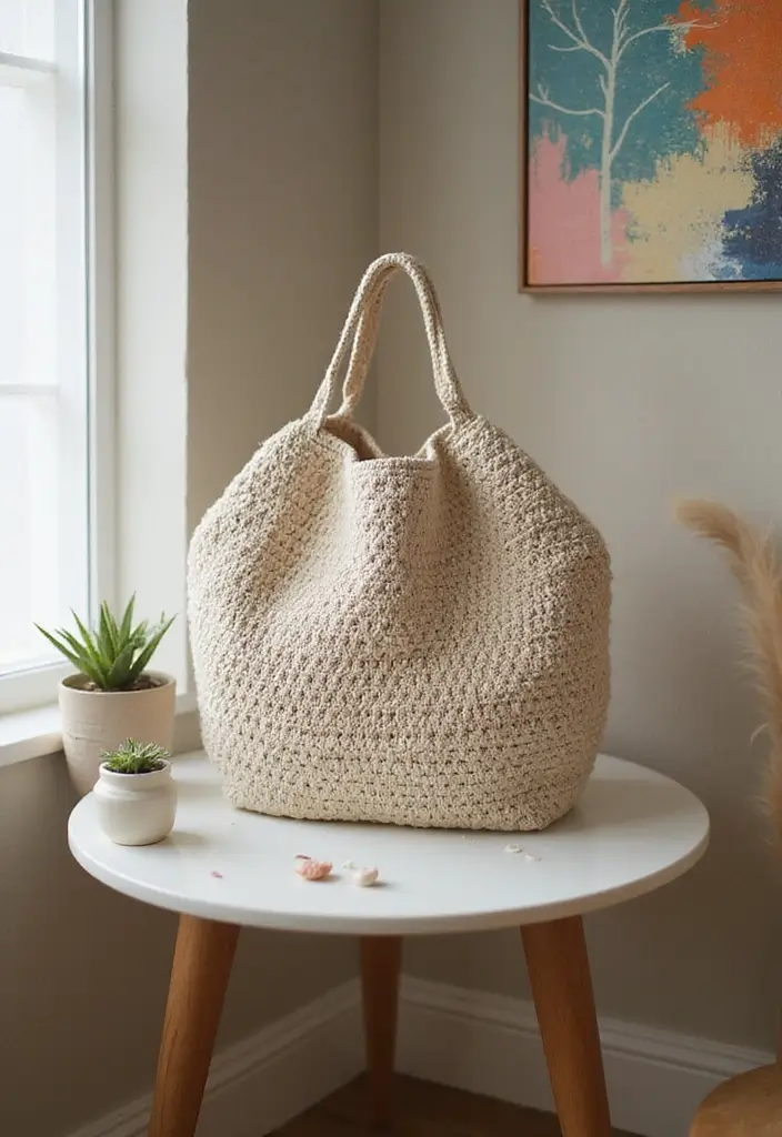 25 Sacs à Main au Crochet Élégants et Faciles à Confectionner - 9. Sac à Main Octogonal