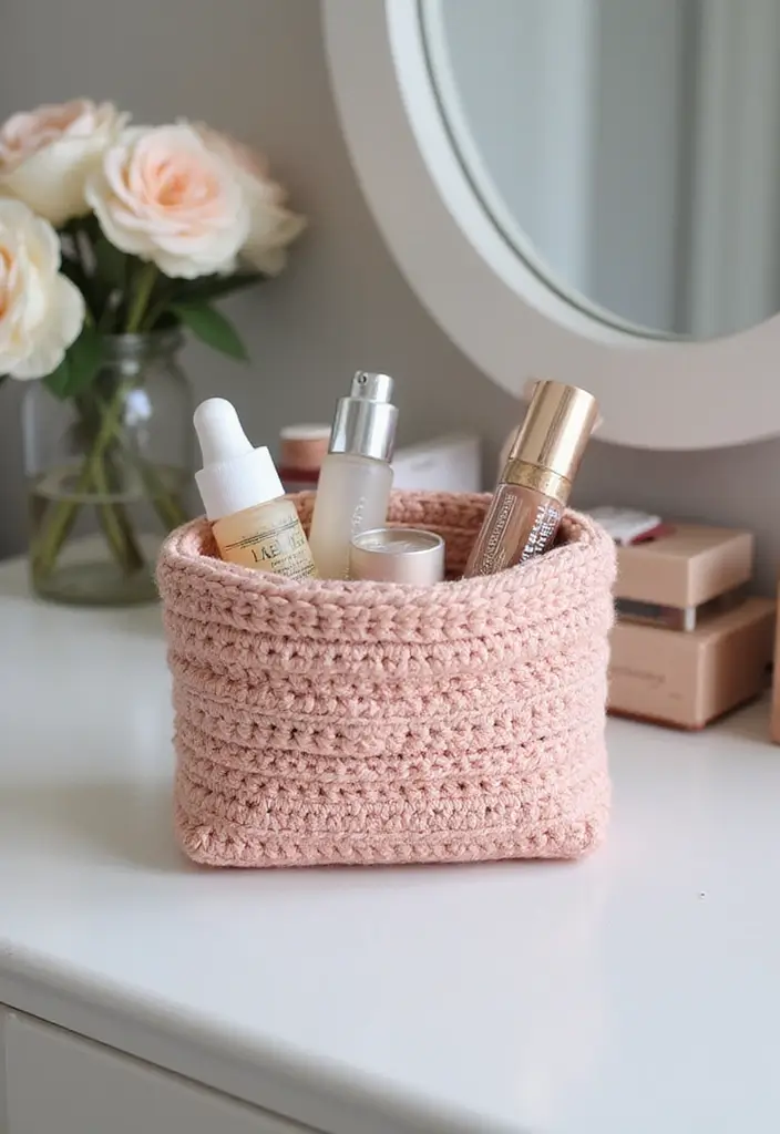 25 Tutoriels de Sacs en Crochet Simples pour Débutants Créatifs - 13. Pochette à Maquillage