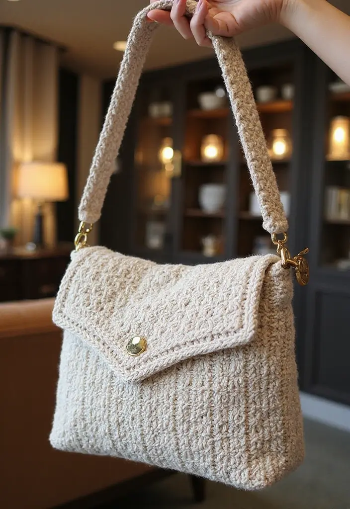 25 Tutoriels de Sacs en Crochet Simples pour Débutants Créatifs - 14. Sac à Enveloppe