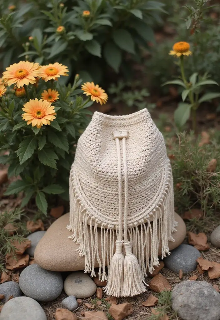 25 Tutoriels de Sacs en Crochet Simples pour Débutants Créatifs - 22. Sac à Main à Franges