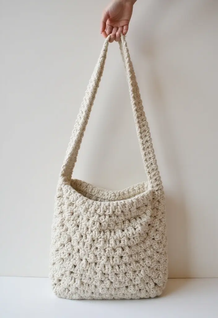 25 Tutoriels de Sacs en Crochet Simples pour Débutants Créatifs - 6. Sac à Bandoulière Simple