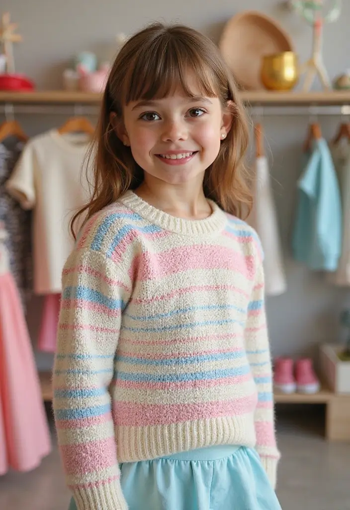 25 modèles de pull en crochet tendance à essayer cette année - 20. Pull en crochet à motifs de rayures verticales