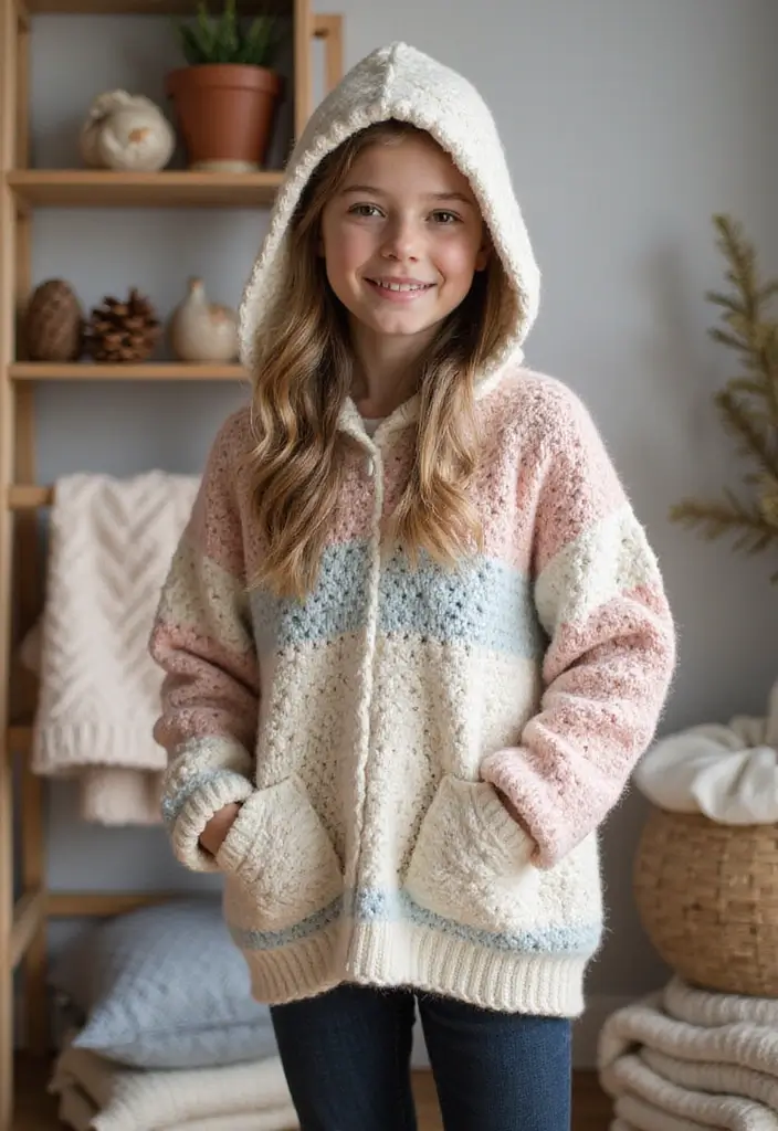 25 modèles de pull en crochet tendance à essayer cette année - 3. Pull à capuche en crochet