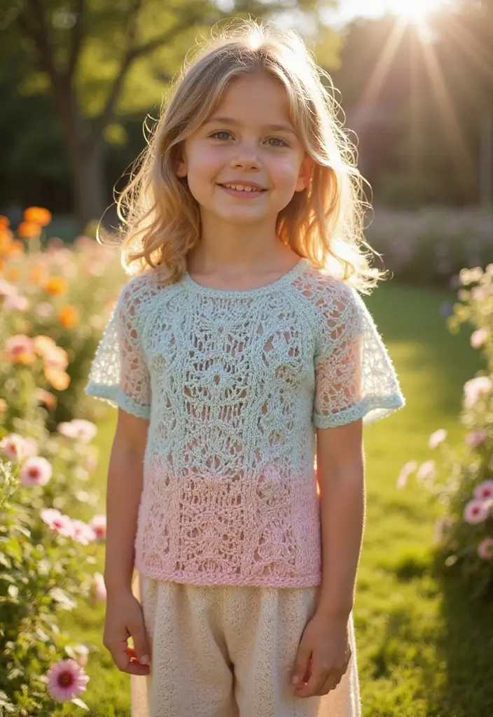 25 modèles de pull en crochet tendance à essayer cette année - 9. Pull en crochet à manches courtes