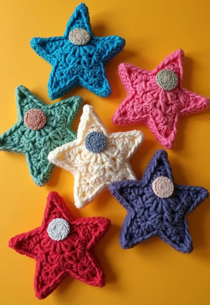 26 Charming Ideas on How to Crochet a Star Step-by-Step - 15. Crocheted Star Pouches