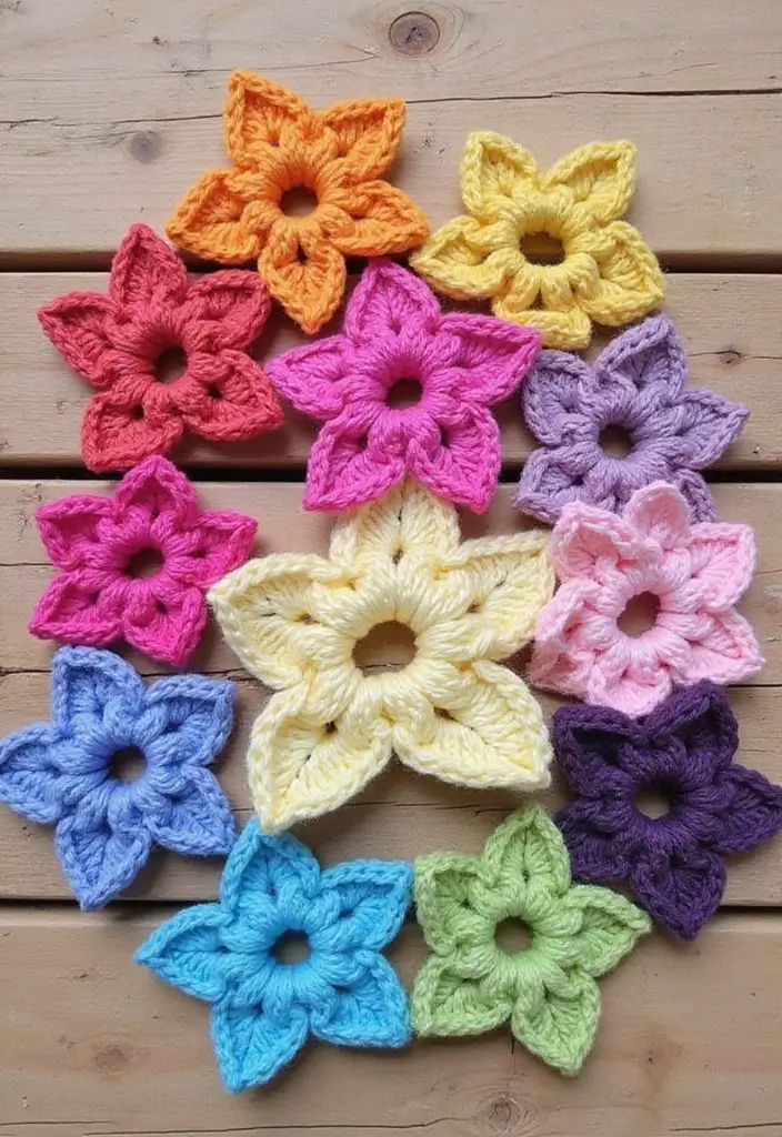 26 Charming Ideas on How to Crochet a Star Step-by-Step - 17. Star Scrunchies