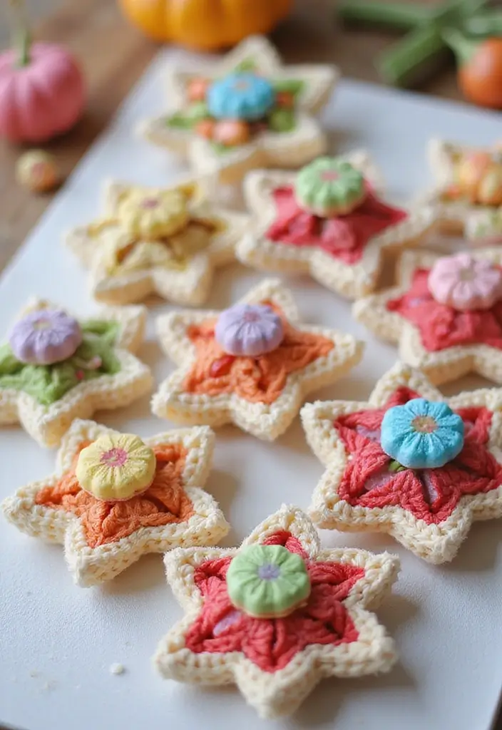 26 Charming Ideas on How to Crochet a Star Step-by-Step - 19. Star-shaped Candy Holders