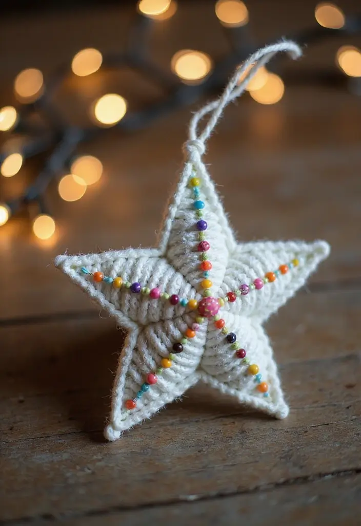 26 Charming Ideas on How to Crochet a Star Step-by-Step - 2. Twinkling Star with Beads