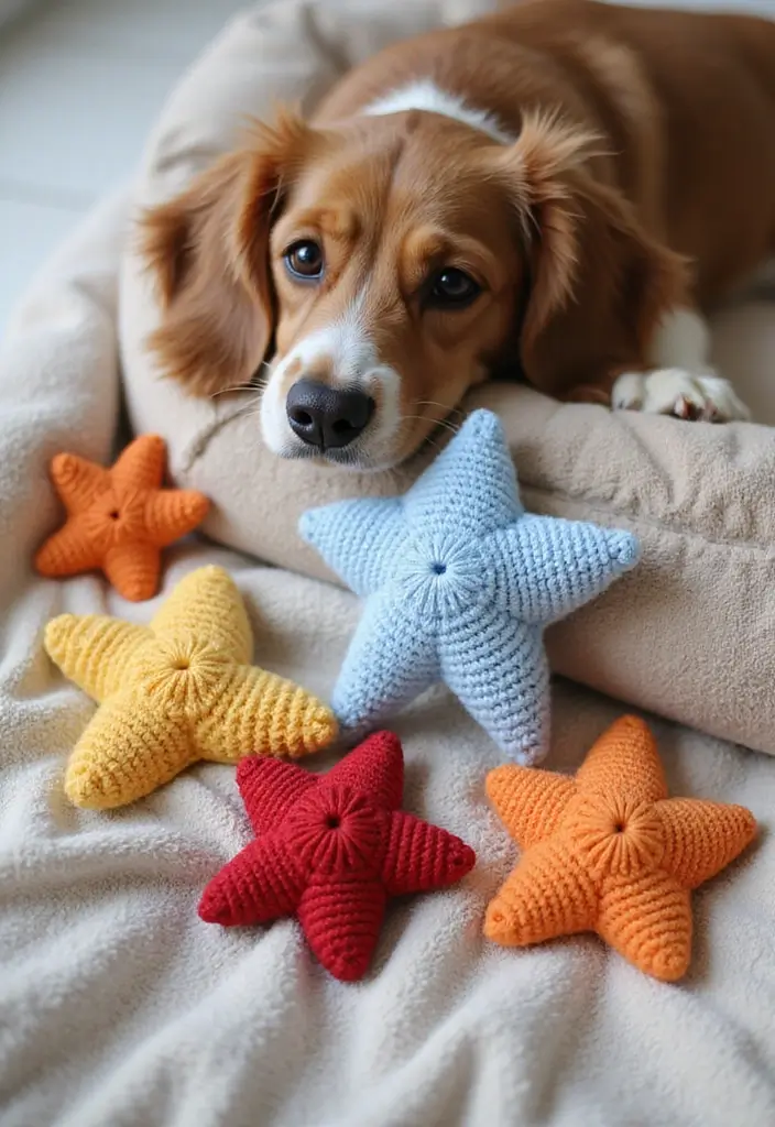 26 Charming Ideas on How to Crochet a Star Step-by-Step - 21. Star Pet Toys