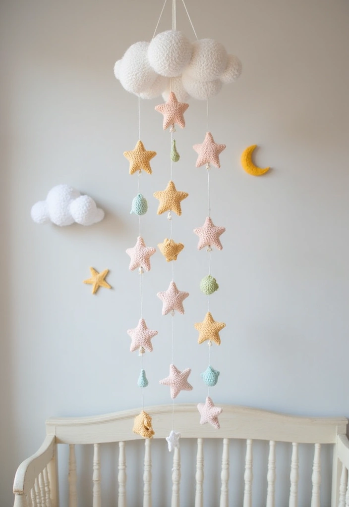26 Charming Ideas on How to Crochet a Star Step-by-Step - 7. Star Mobile for Baby’s Room