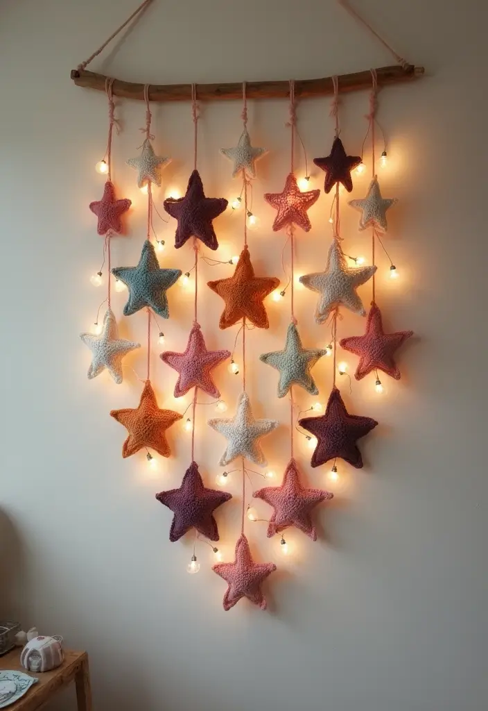 26 Charming Ideas on How to Crochet a Star Step-by-Step - 8. Evening Sky Star Wall Hanging
