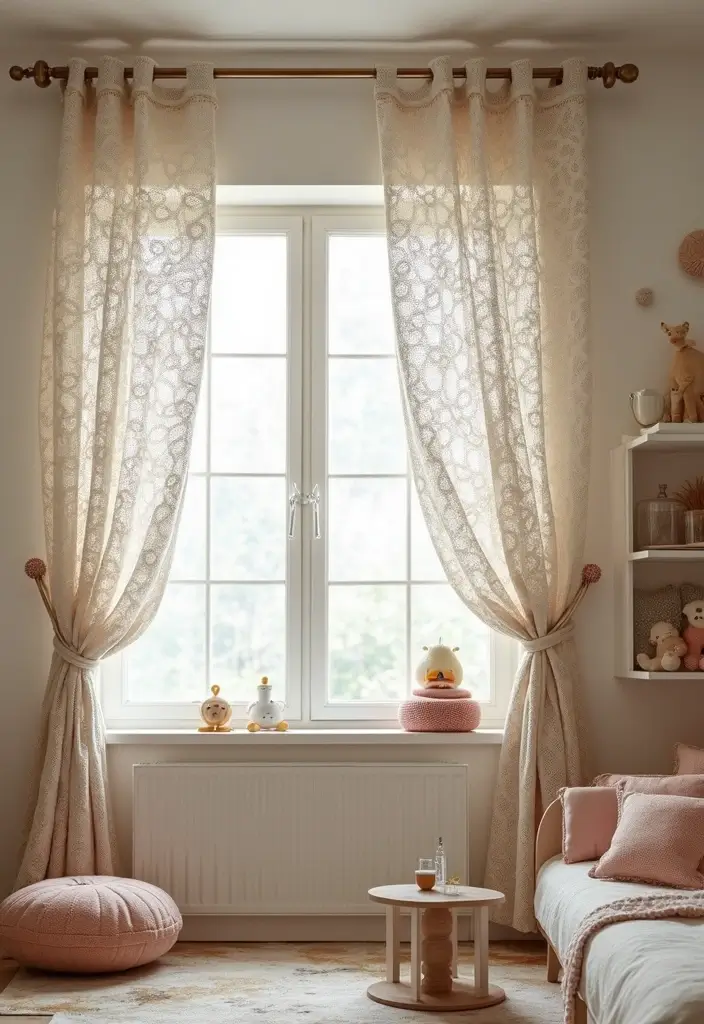 26 Cortinas Tejidas a Crochet Ganchillo para Decorar tu Hogar - 14. Cortinas de Ganchillo en Forma de Círculo